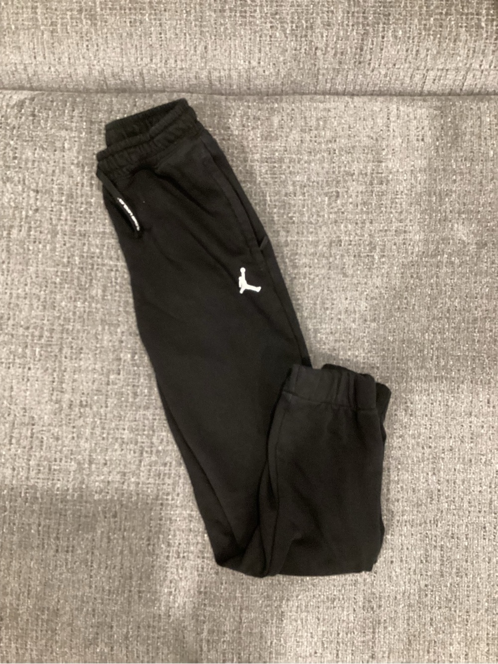 Jordan Black Kids Jogger Pants with White Jumpman
